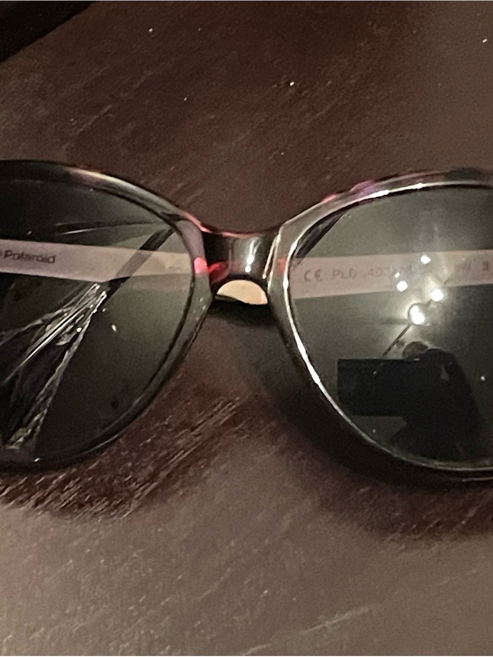 Polaroid Black Cat-Eye Sunglasses with Dark Lenses